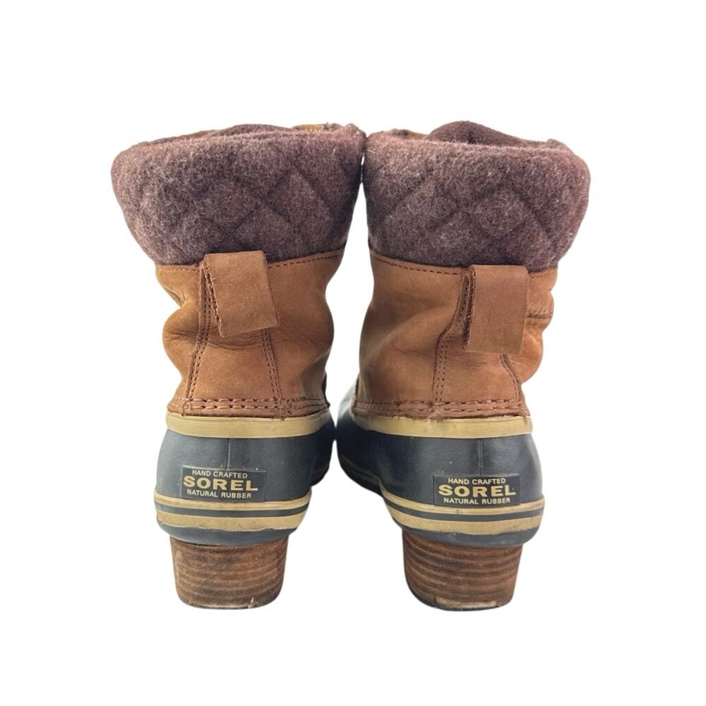 Sorel Slimpack II Women's Brown Suede Waterproof Lace Up Insulated Duck Boots 8 - Picture 3 of 6